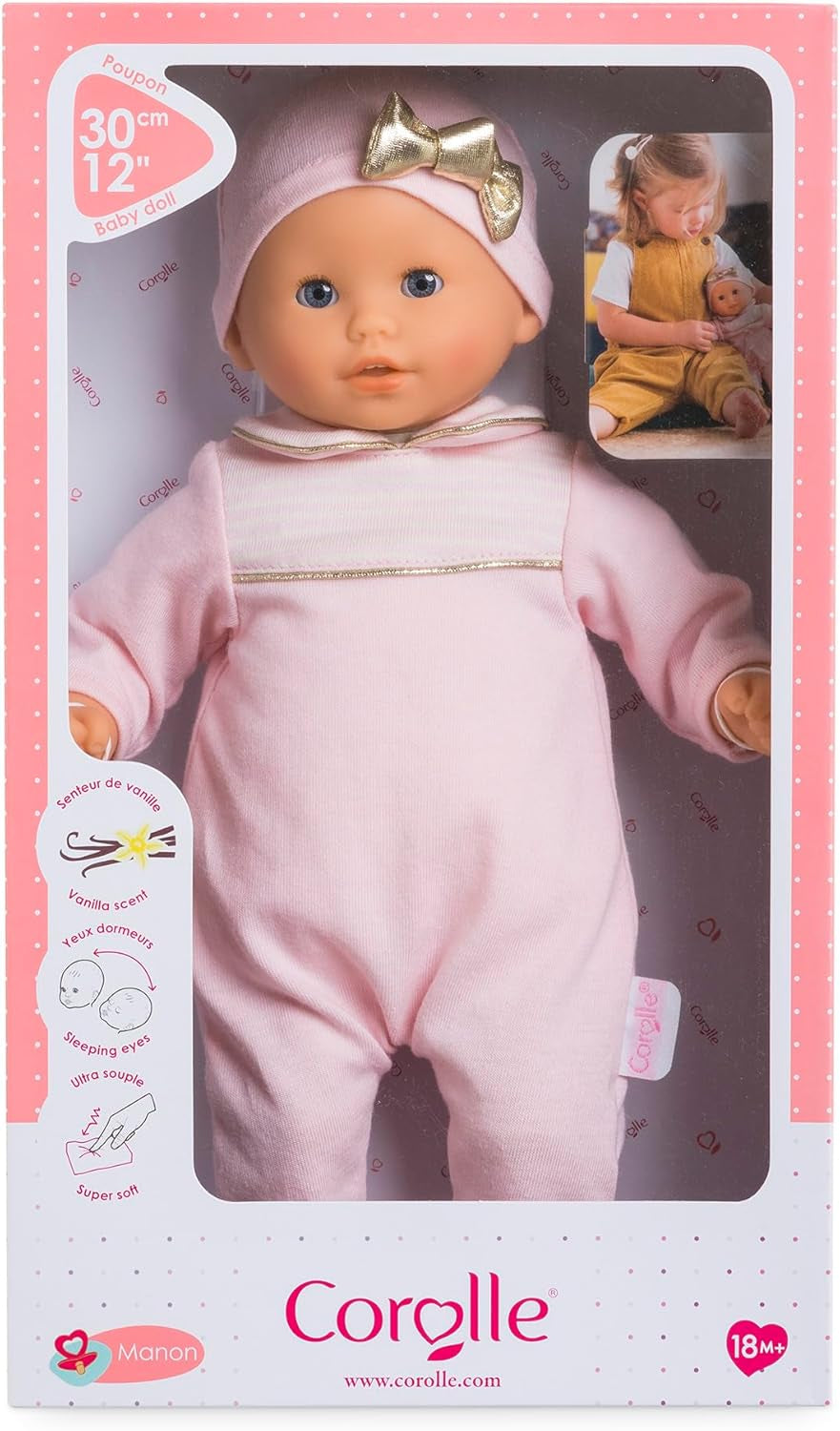 Corolle 9000100270 - Mon Premier Poupon Calin Manon Franse pop met talisman en vanillegeur