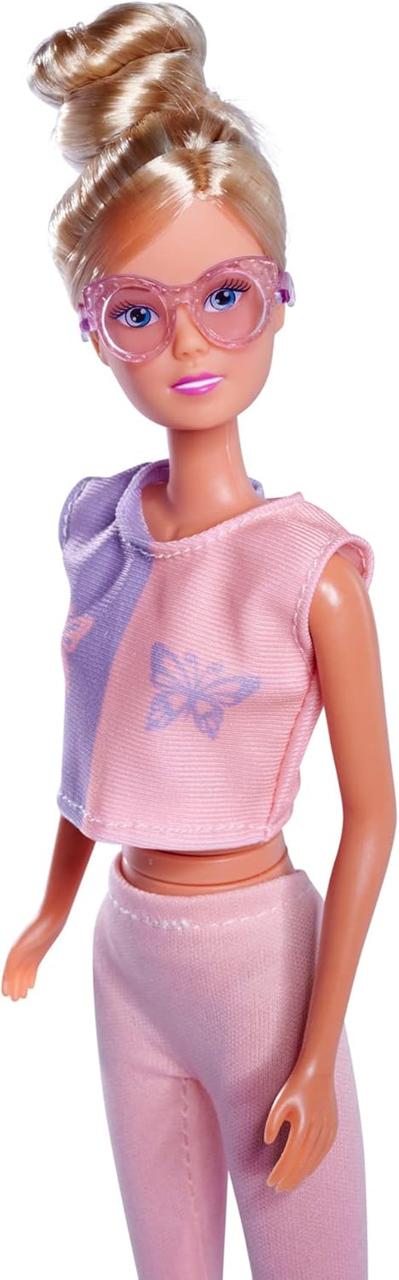 Simba 105733619 - Steffi Love hoelahoep, speelgoedpop met sportoutfit, hoelahoep en mechanische functie, 29 cm, vanaf 3 jaar