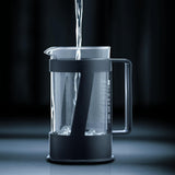 Bodum CREMA koffiezetapparaat (French Press-systeem, permanent roestvrijstalen filter, veiligheidsdop, 0,5 liter) zwart