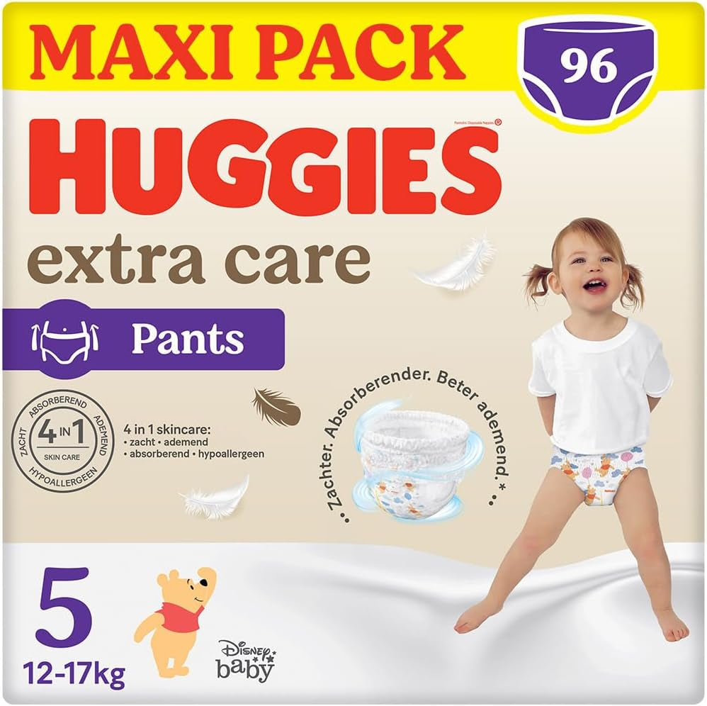 Huggies Extra Care luiers, maat 5 (12-17 kg), Disney design, 96 stuks