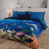 PETTI Artigiani Italiani dekbedovertrek voor een tweepersoonsbed, 100% Made in Italy, Aquariumquilts en quilts Naty Shop