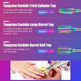 Depvko 30 Stück Nagelfräser Aufsätze Bits, 3/32'' Keramik Bohrer Für Nägel Acryl Diamant-Nagelhaut-Efile-Hartmetall-Retferner Für Zuhause Salon Gel, Maniküre Pediküre-Werkzeuge (Inclusief 3 Etueln)