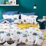 Beddengoed voor kinderjongens met diverse patronen, 100% katoen Beddengoed - kinderen Naty Shop Auto (model 2) 100 X 135 cm