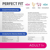 Perfect Fit Adult 1+ selectie natvoer met zalm, diepzeevis, rundvlees en kip, 48 zakjes, 12x85g (4 stuks) - Premium natvoer voor volwassen katten vanaf 1 jaar