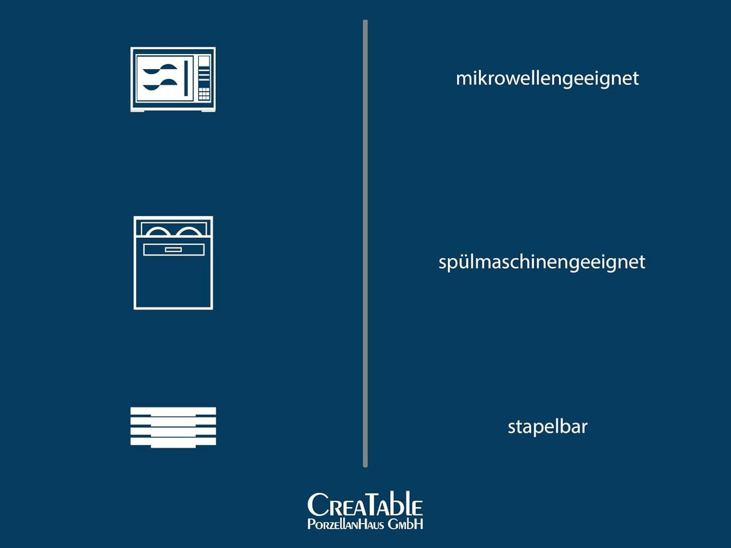 Creatable 23788 Cascade-serie 8-delige serviesset voor 2 porseleinen combinatieservies Vaatwasmachine- en magnetronbestendig Kwaliteitsproductie