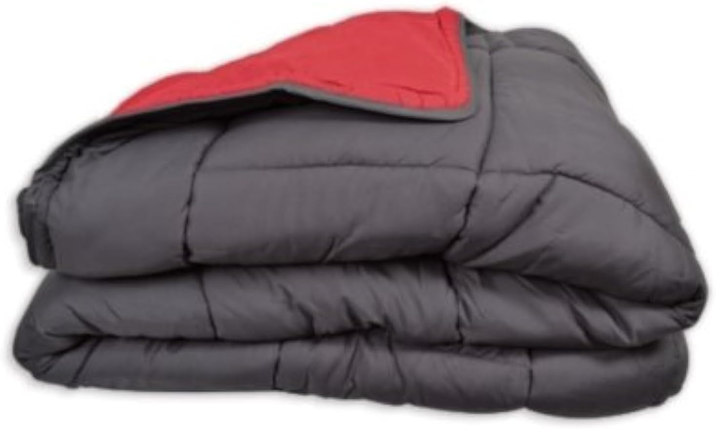 Calgary Dekbedovertrek Polyester grijs/rood, Polyester, Grijs/rood, 200X140X1 Cm Dekbedden en dekbedden Naty Shop 220X160X1 cm