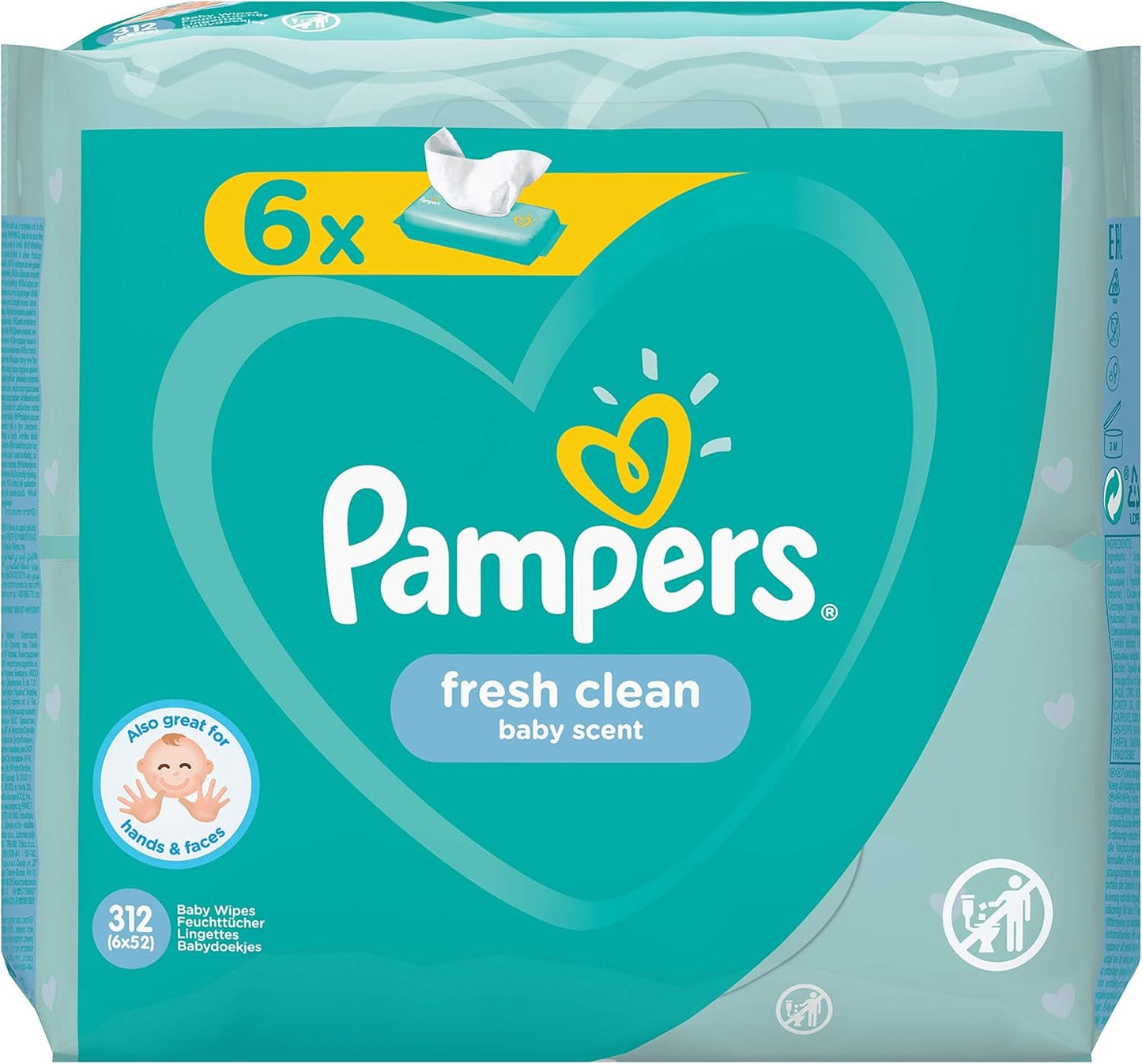 Pampers 81688049 Fresh Clean-babydoekjes, wit