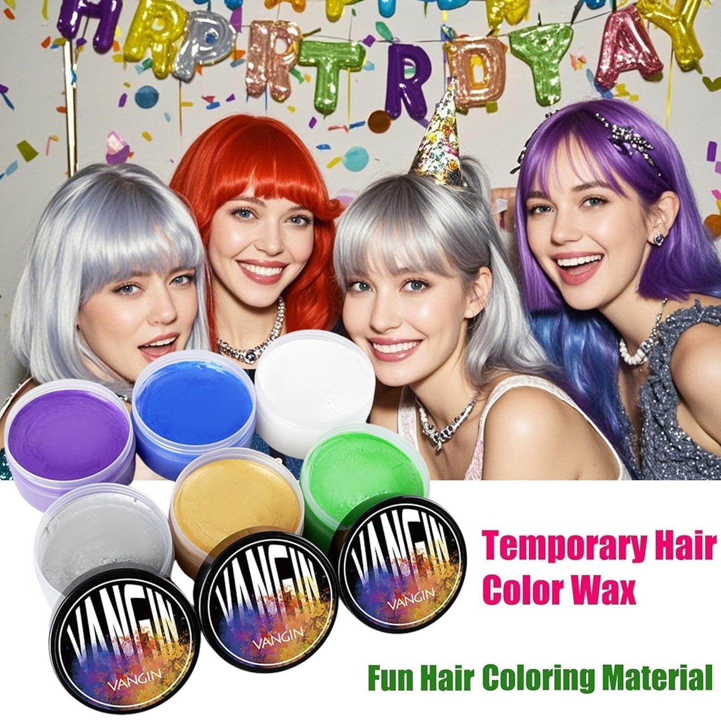 Groene Tijdelijke Haarverf, Styling Haarkleur voor Mannen Vrouwen, Natuurlijke Haarpommade, Haarverf Wax voor Feest, Cosplay & Halloween, Kerstmis, Crème Tijdelijke Haarverf (100g, Groen) Naty Shop Haarverf