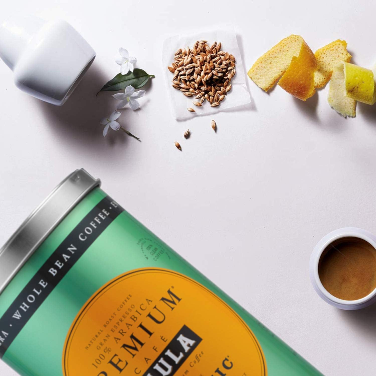 Saula premium koffiebonen, verpakking van 2 dozen x 500 g. 100% biologische Arabica