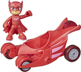 PJ Masks Owl Glider Kleuterspeelgoed Eulette's voertuig met Eulette-actiefiguur voor 3+ recyclebare verpakkingen Actiefiguren Naty Shop Owl Gliders in duurzame verpakking