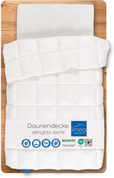Allnights - Lichtgewicht dekbed, 135X200, 100% nieuwe veren en dons, geschikt voor allergie, wasbaar tot 60°C, Made in Germany Dekbedden en dekbedden Naty Shop 135 x 200 cm Thermal Class Light