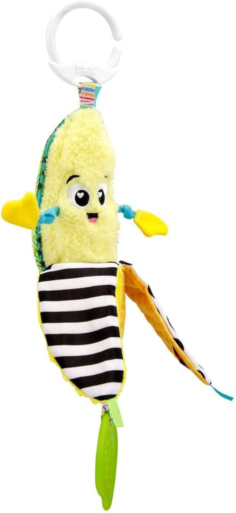 LAMAZE Bea de banaan, clip-on kinderwagen en kinderwagen pasgeboren speelgoed, sensorisch babyspeeltje met kleuren en geluiden, ontwikkelingsspeelgoed voor jongens en meisjes van 0-24 maanden, geel babyspeelgoed Naty Shop