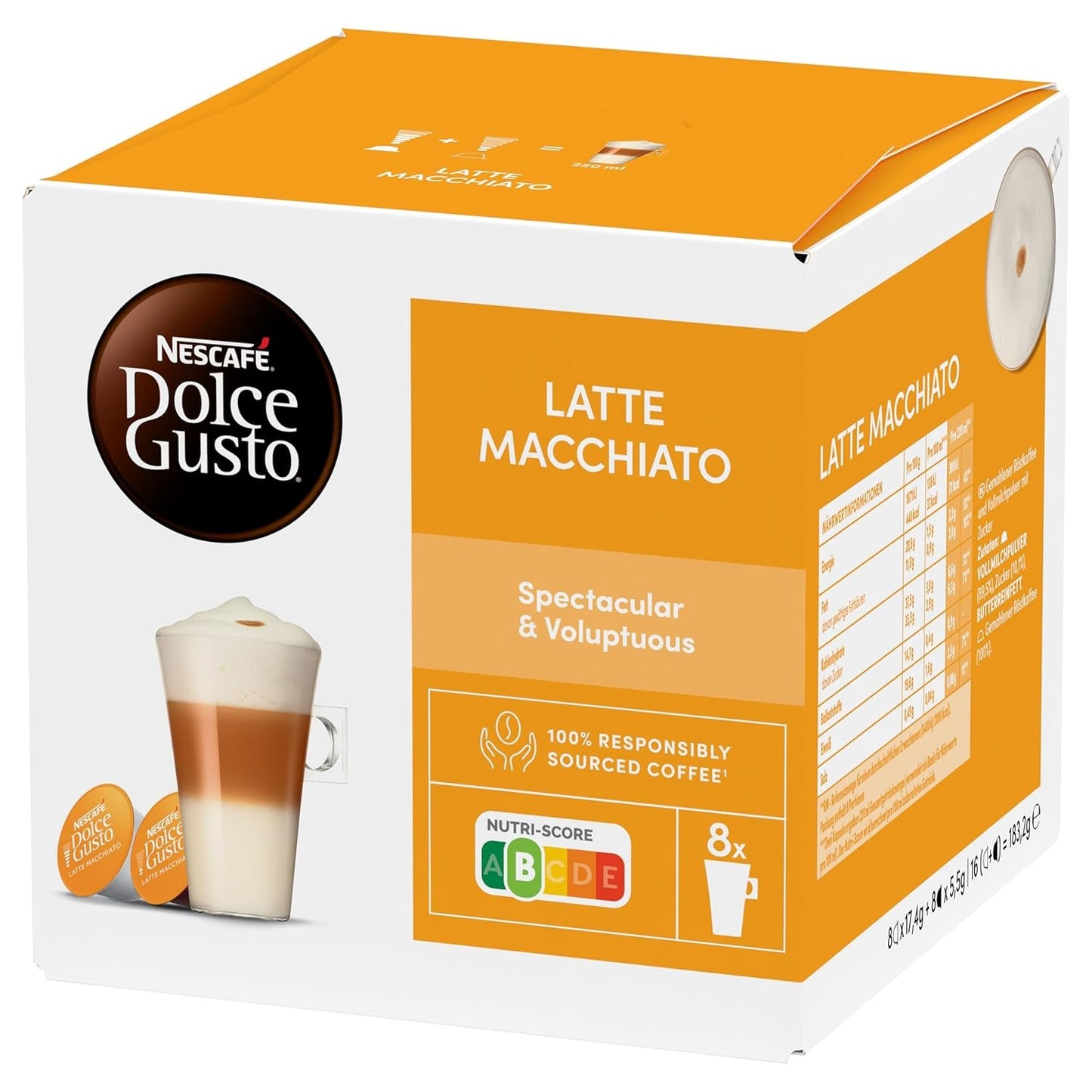 NESCAFÉ DOLCE GUSTO Latte Macchiato Kaffeekapseln 6er-pakket (6 x 16 Kapseln)