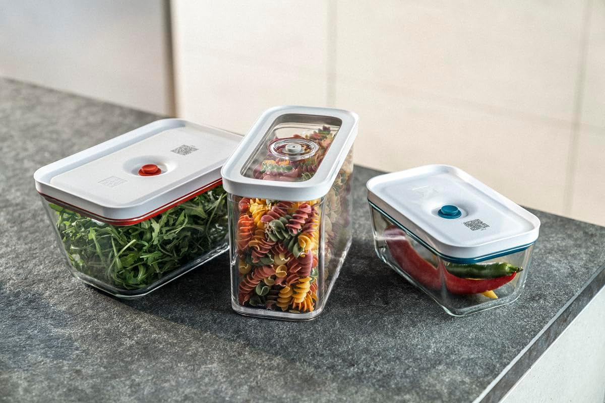 ZWILLING FRESH & SAVE CUBE Box, maat 2M, modulaire en stapelbare opbergdoos, hermetische en leegbare opslag, vaatwasmachinebestendig, transparante voedselbewaardozen Naty Shop