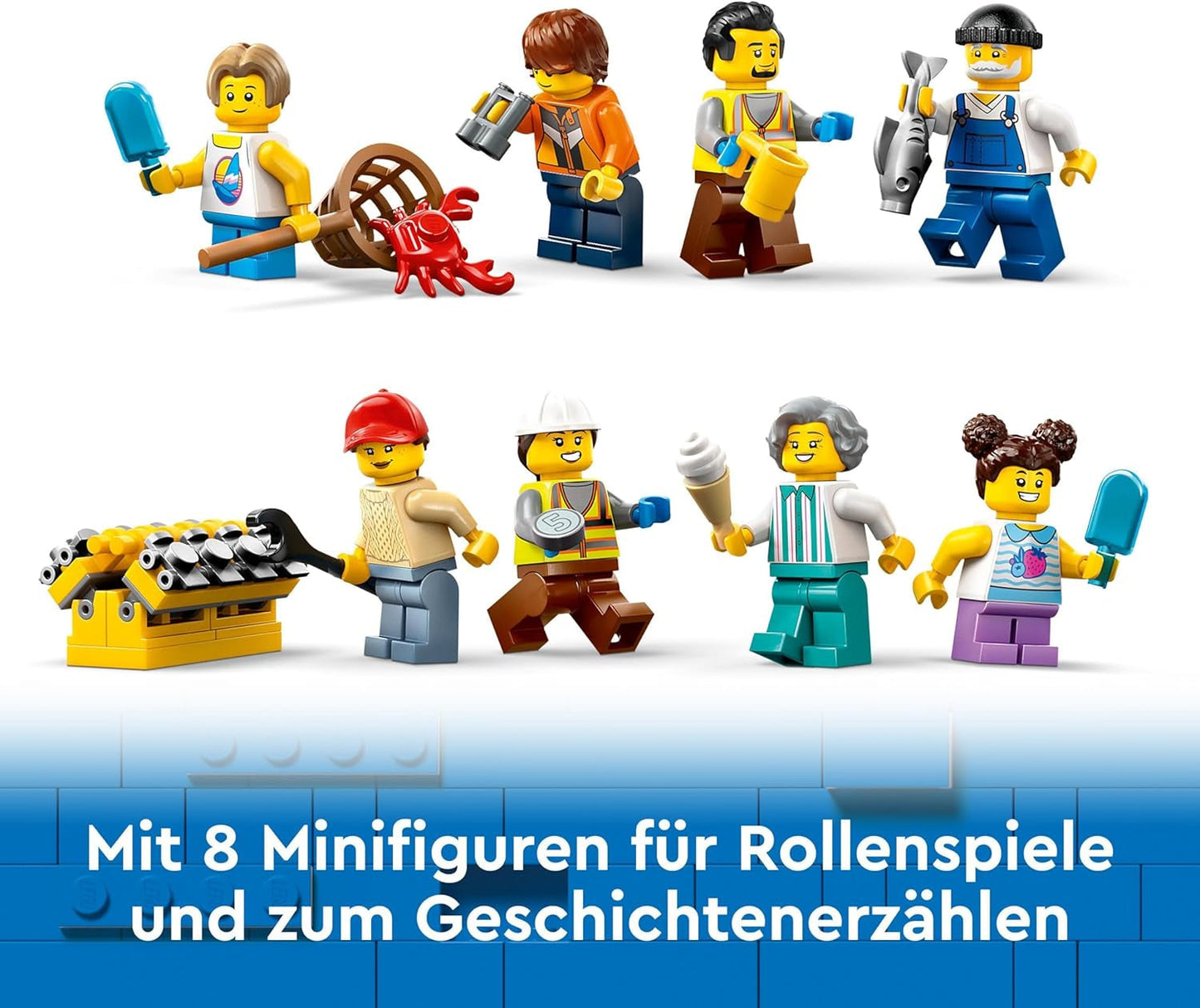 LEGO City haven met vrachtschip, bouwspeelgoed voor jongens en meisjes vanaf 8 jaar, cadeau-idee voor kinderen, containerkraan, speelgoedschip en 8 minifiguren 60422 Bouwsets Besuche den LEGO-Store