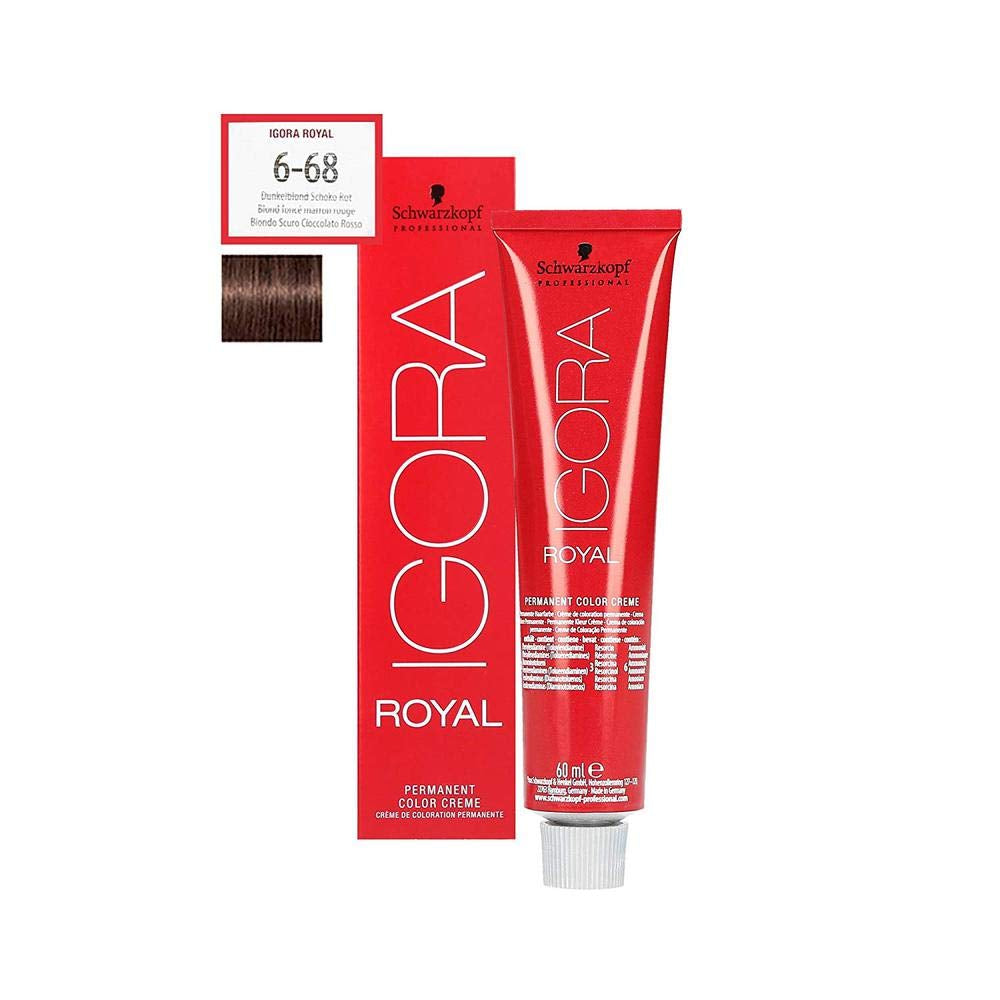 Schwarzkopf IGORA Royal Premium Hair Colour 6-68 donkerblond chocoladerood, 1 pakje (1 x 60 g) Haarverf Naty Shop