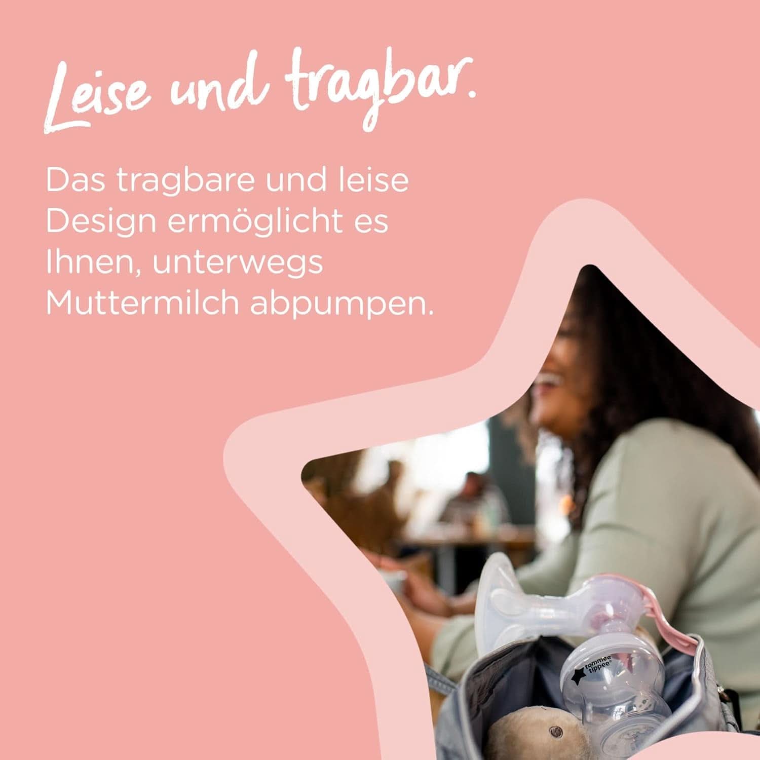 Tommee Tippee Made for Me Manuelle Einzel-Milchpumpe, Starke Saugkraft, Ergonomischer Griff, Tragbare Und Leise Milchpumpe, Samt Babyflasche Accessoires Voeding en borstvoeding Bebe Naty Shop