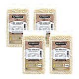 Ambachtelijke Italiaanse Arboriorijst, grofkorrelige en zetmeelrijke rijst, ideaal voor soepen, risotto's en rijstsalades, vacuüm verpakt in 2 zakken van 1 kg