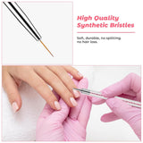 5 stuks Nail Art Pinsel Set Dotting Tool Nailart Pinsel Nageldesign Double Ended Dotting Pen Strass Professional Acryl Feinmalerei Nail Art Design
