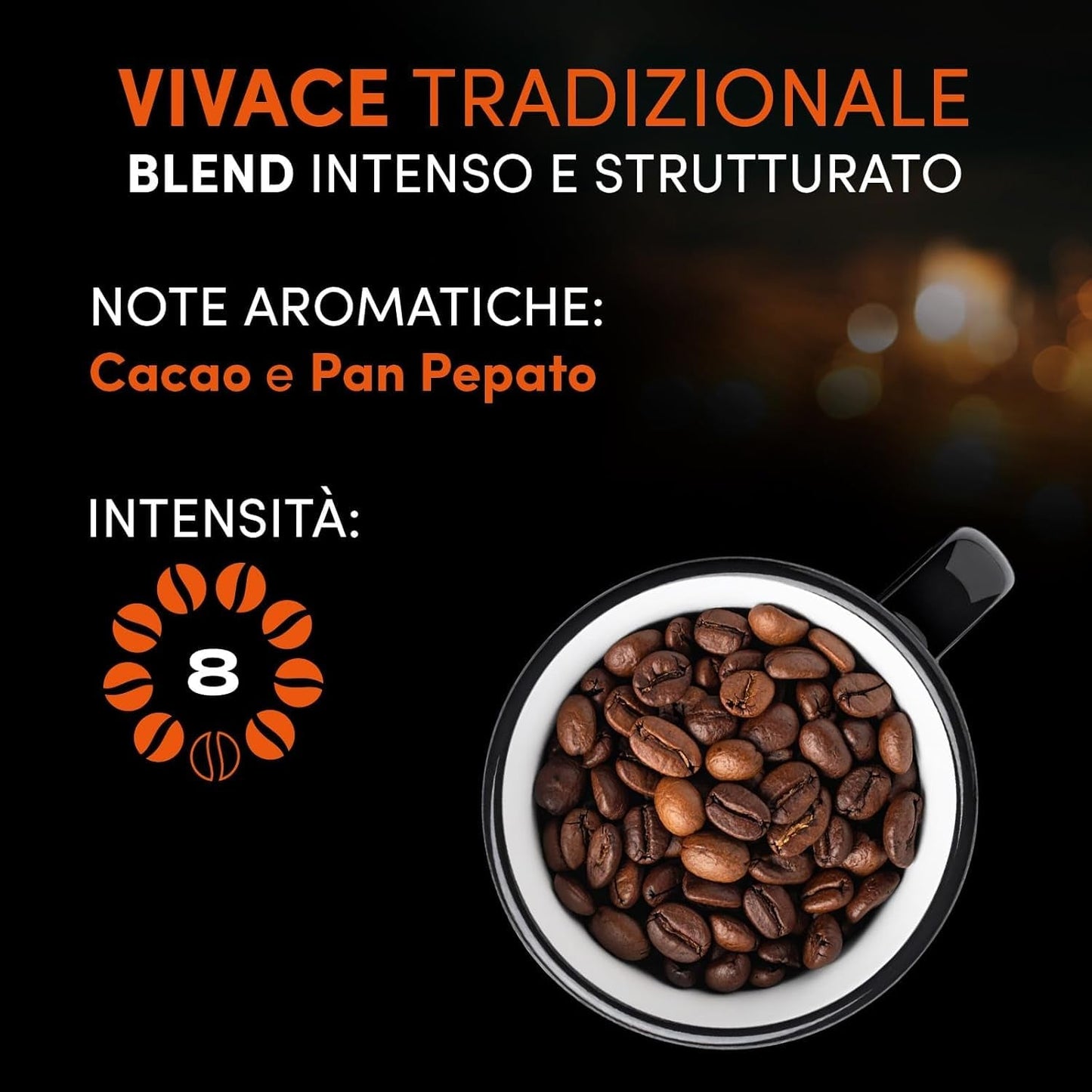 Pellini N.82 Vivace, Kaffeebohnen für Espresso 1 kg, Arabica- en Robusta-Mischung mit Kräftigem en Ausgefungem Gesmack, Mittlere Röstung