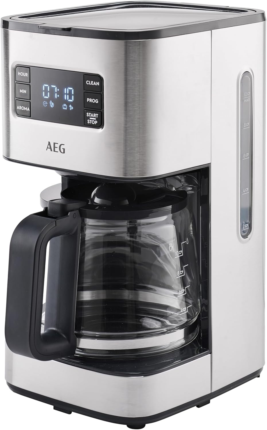 AEG Deli 5 espressomachine, 1,5 l, programmeerbare timer, warmhoudfunctie, veiligheidsstop, waterniveau-indicator, optimale dosering, antidruppelfunctie, RVS, CM5-1-6ST