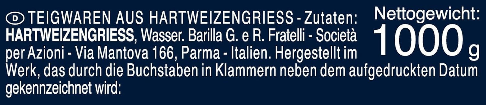 Barilla Selezione Oro Chef Orecchiette Pugliesi, verpakking van 9 (9 x 1kg)