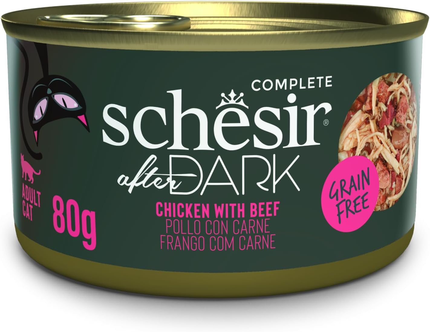 After Dark, Hühnerfilets mit Rindfleisch in Brühe, kompletes Nassfutter für Katzen (12 kippen x 80 g)