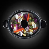 Russell Hobbs slowcooker, 3,5 liter antiaanbaklaag, roestvrij staal, 3 temperatuurinstellingen en warmhoudfunctie, 160 W slowcooker Naty Shop