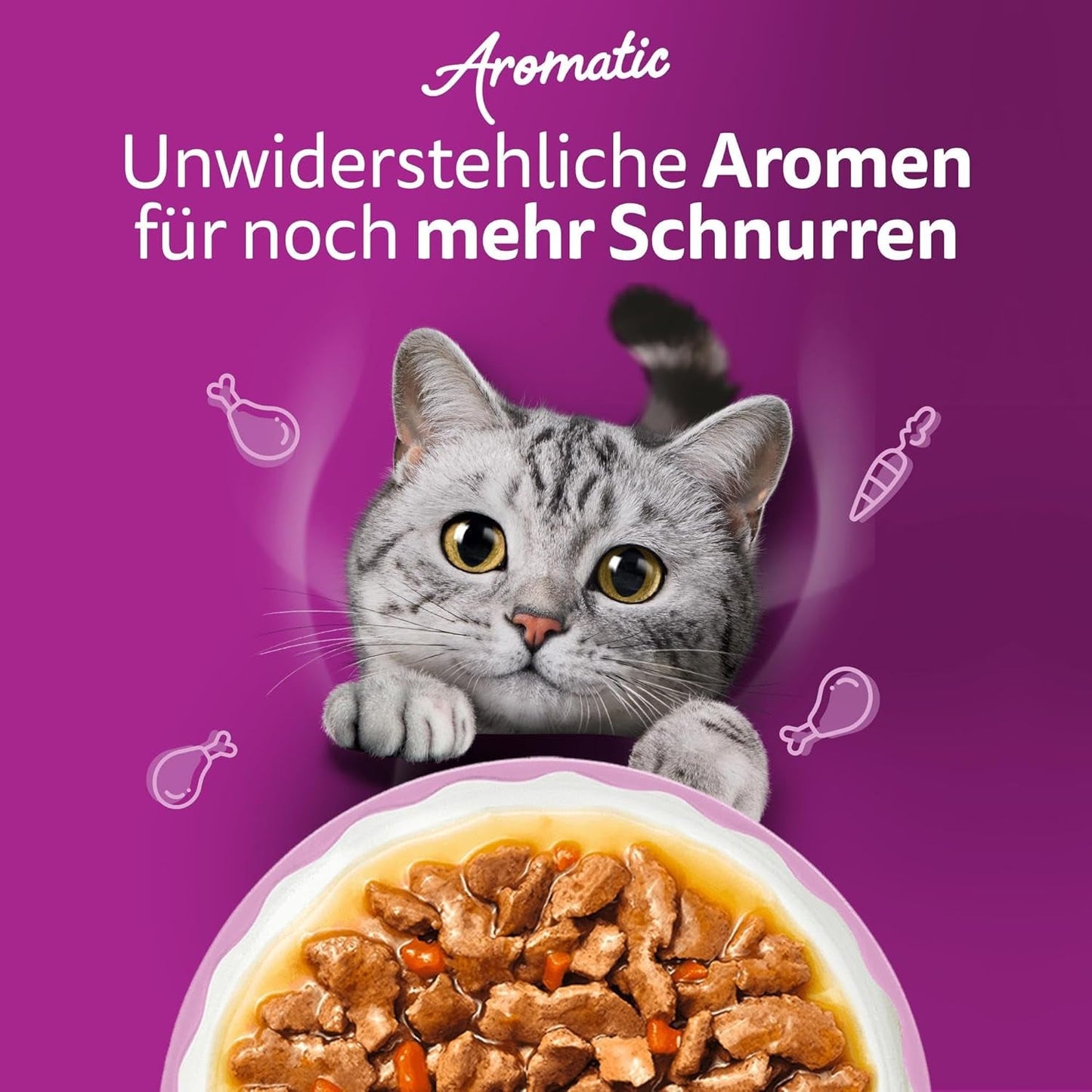 WHISKAS Aromatisch natvoer voor katten in saus 40 x 85 g Selectie van vis