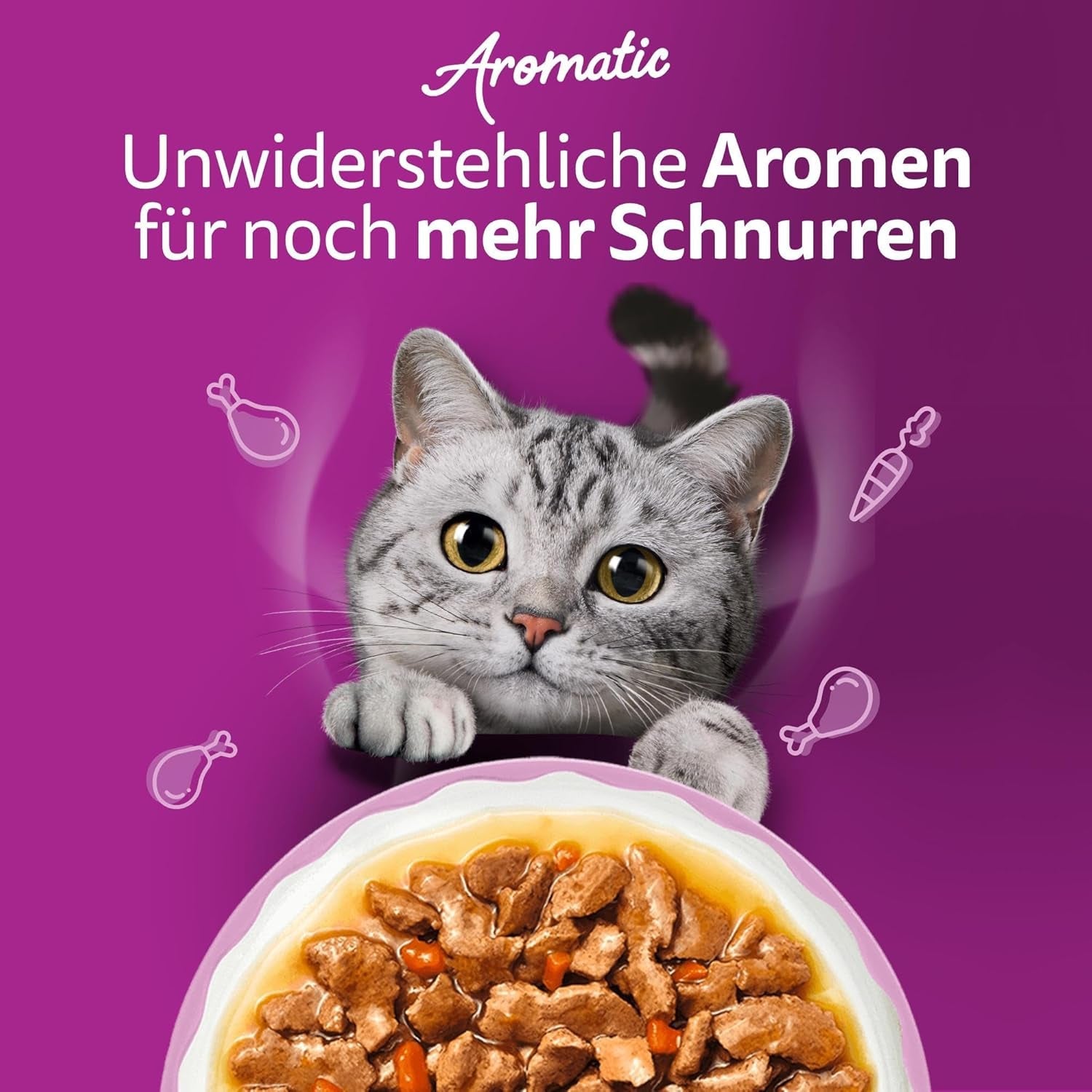 WHISKAS Aromatisch natvoer voor katten in saus 40 x 85 g Selectie van vis