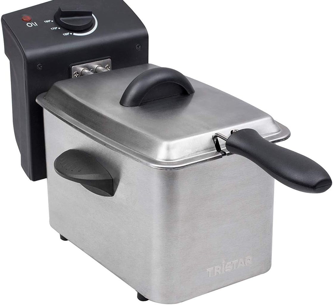 Tristar RVS friteuse - Met 2 liter inhoud, koudezonefunctie en regelbare thermostaat tot 190°C, FR-6919, zilver Apparaten Naty Shop