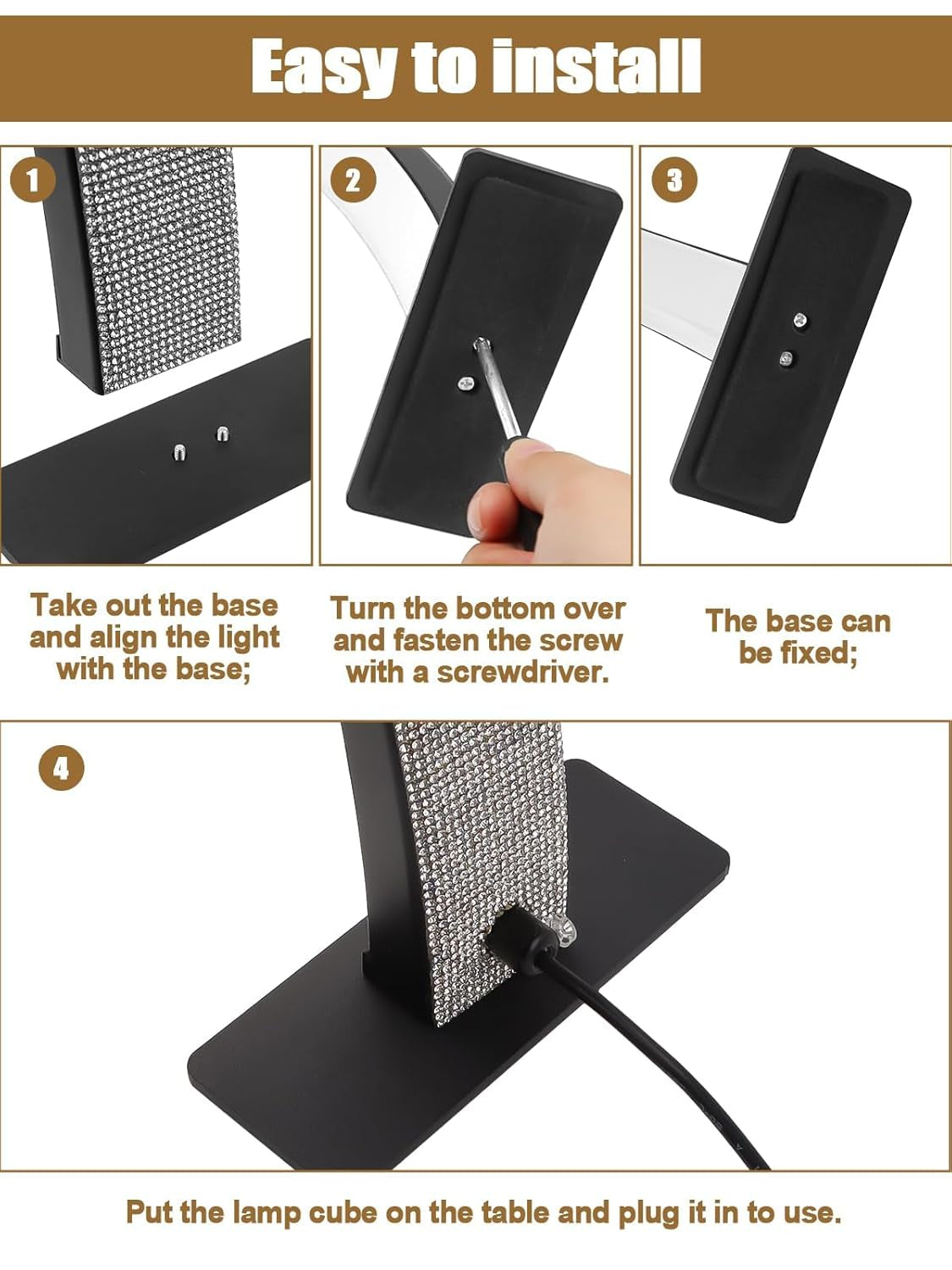 Kalolary Lampadaire, Lash Lumière Pour Extensions De Cils Regglable À 360°, 3000K-6000K Demi-Lune Lamp, Lamp De Beauté (Halvemaanlamp)