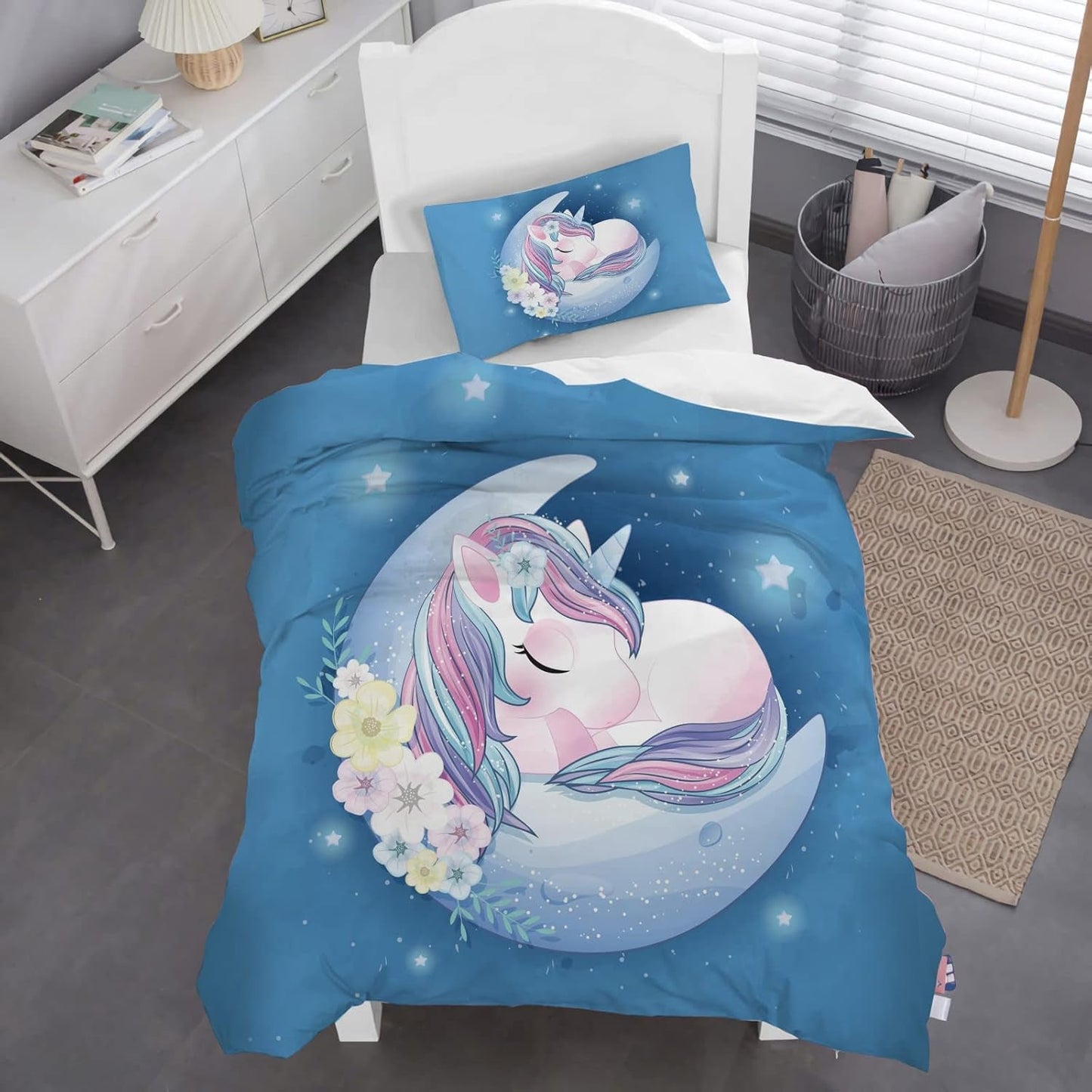 Beddengoed voor kinderen, Eenhoorn Zacht, microvezel Beddengoed - kinderen Naty Shop Eenhoorn 135X200 Cm