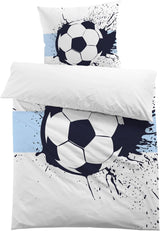 Beddengoed voor jongens, voetbal, microvezel polyester Beddengoed - kinderen Naty Shop Model 1 135X200 Cm + 80X80 Cm