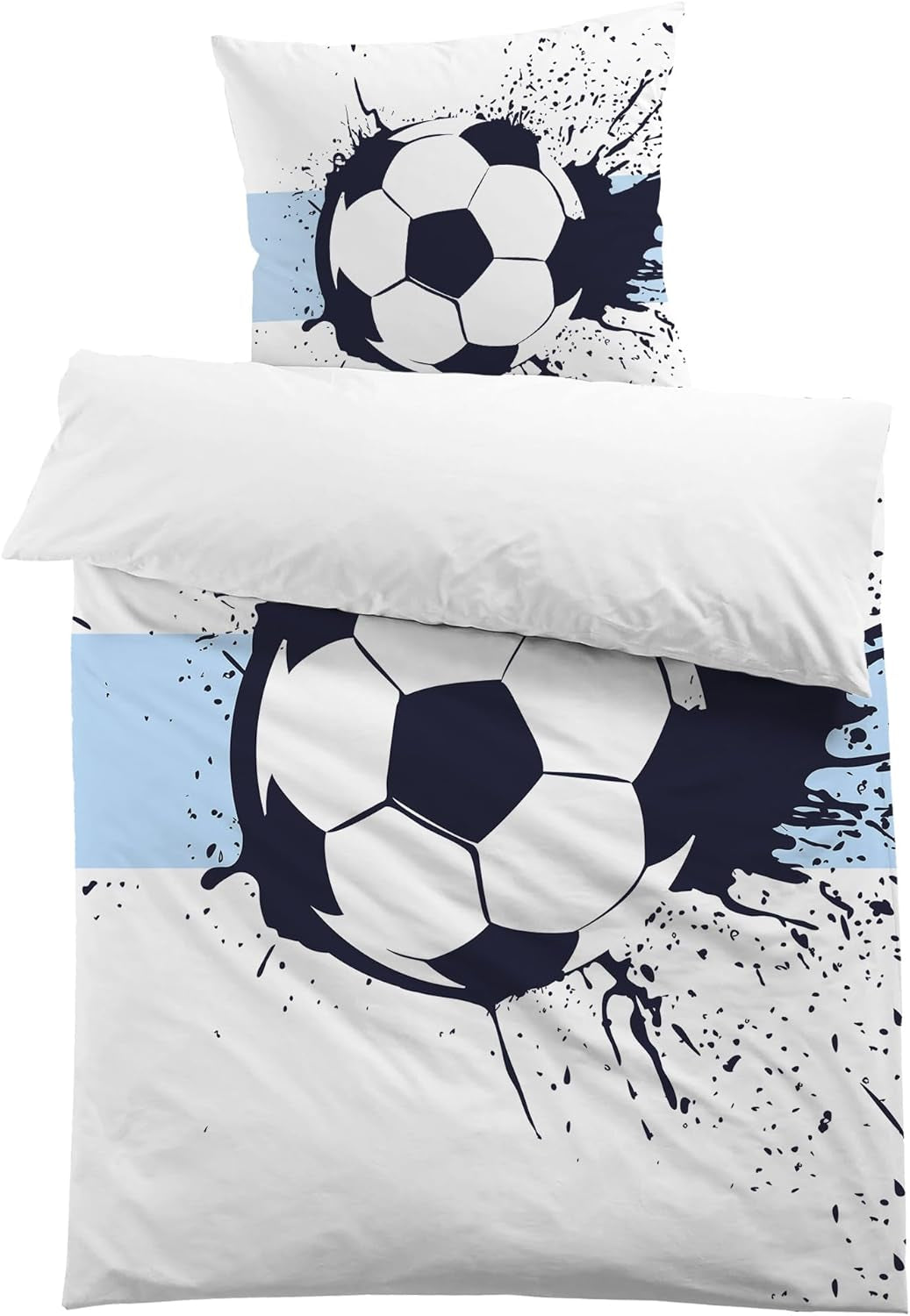 Beddengoed voor jongens, voetbal, microvezel polyester Beddengoed - kinderen Naty Shop Model 1 135X200 Cm + 80X80 Cm