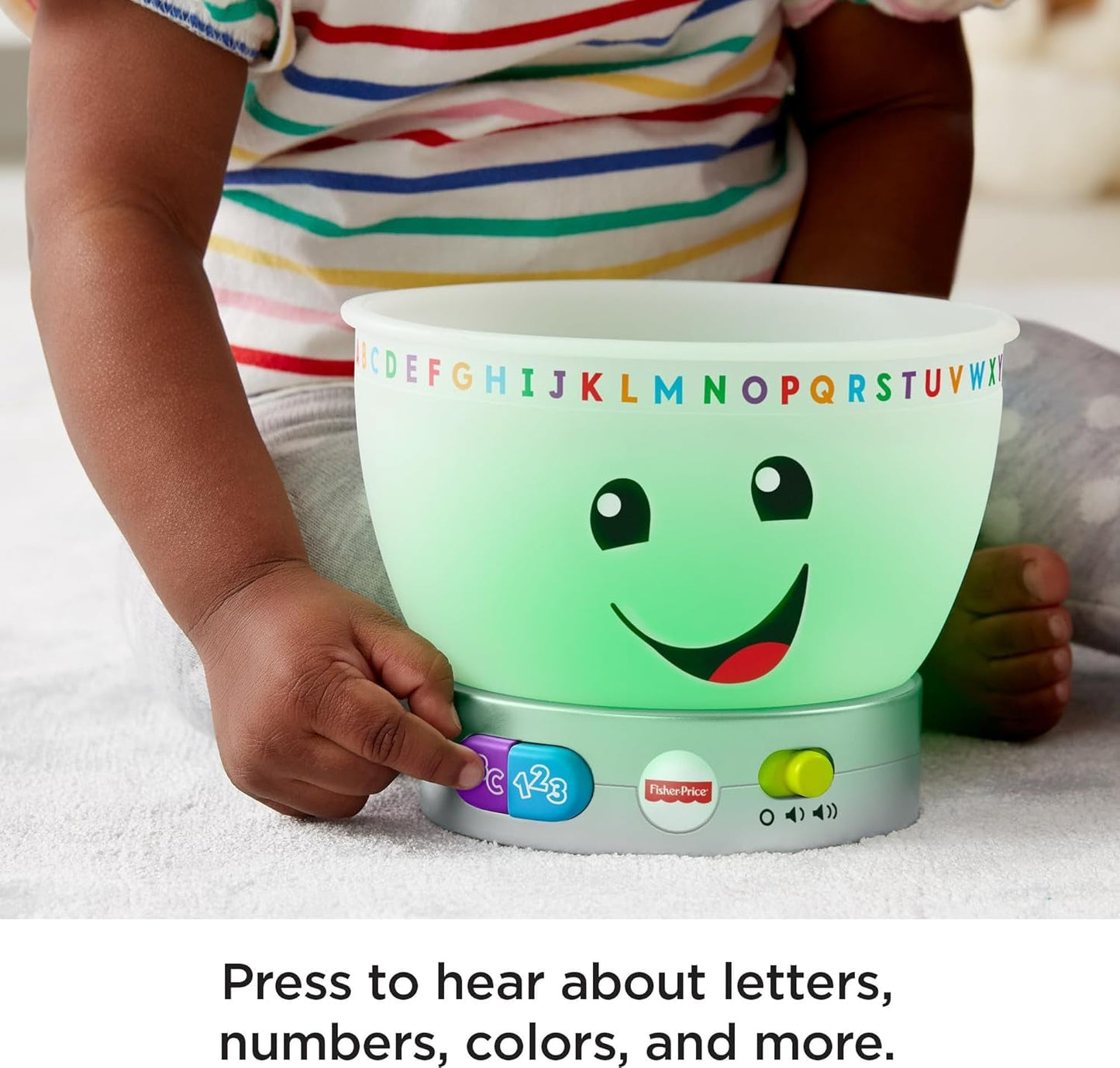 Fisher-Price Laugh & Learn-leerspeelgoed voor baby's, mengkom in magische kleuren met muziek en verlichting voor 6 maanden+, GJW20 babyspeelgoed Naty Shop