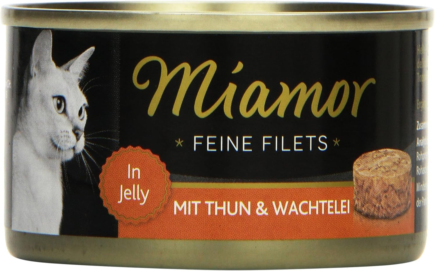 - Fijne filets in gelei | Natvoer voor volwassen katten met stukjes filet in gelei. Ingeblikte vetarme aanvullende voeding zonder toevoegingen | 24 x 100 g Tonijn en kwarteleitjes