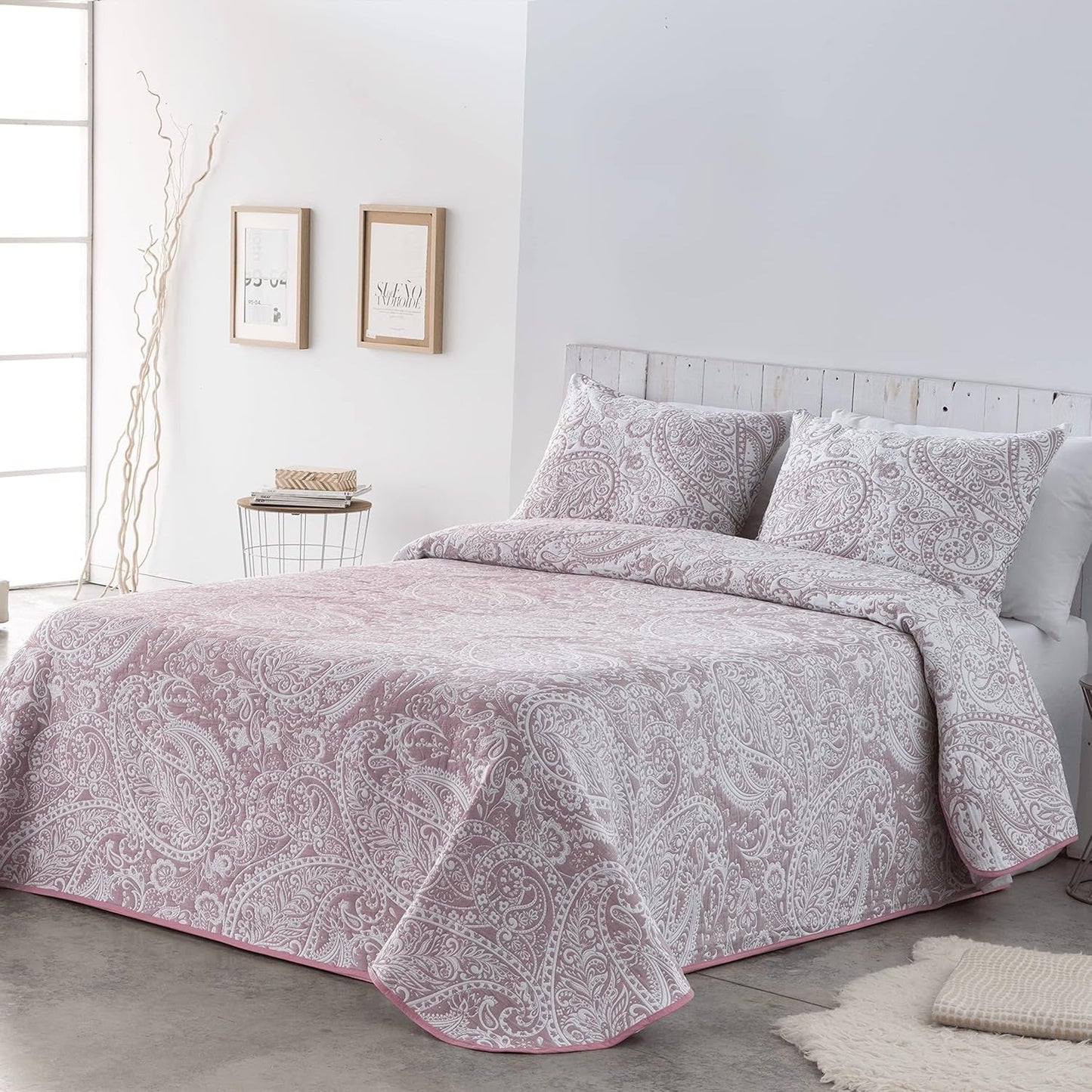VIALMAN Lichte deken Sofia 29, Katoen Polyester, Bruin, Cama 135: 230 X 270 Cm Bedden en Dekens Besuche den VIALMAN-Store Roze 105X190 Cm