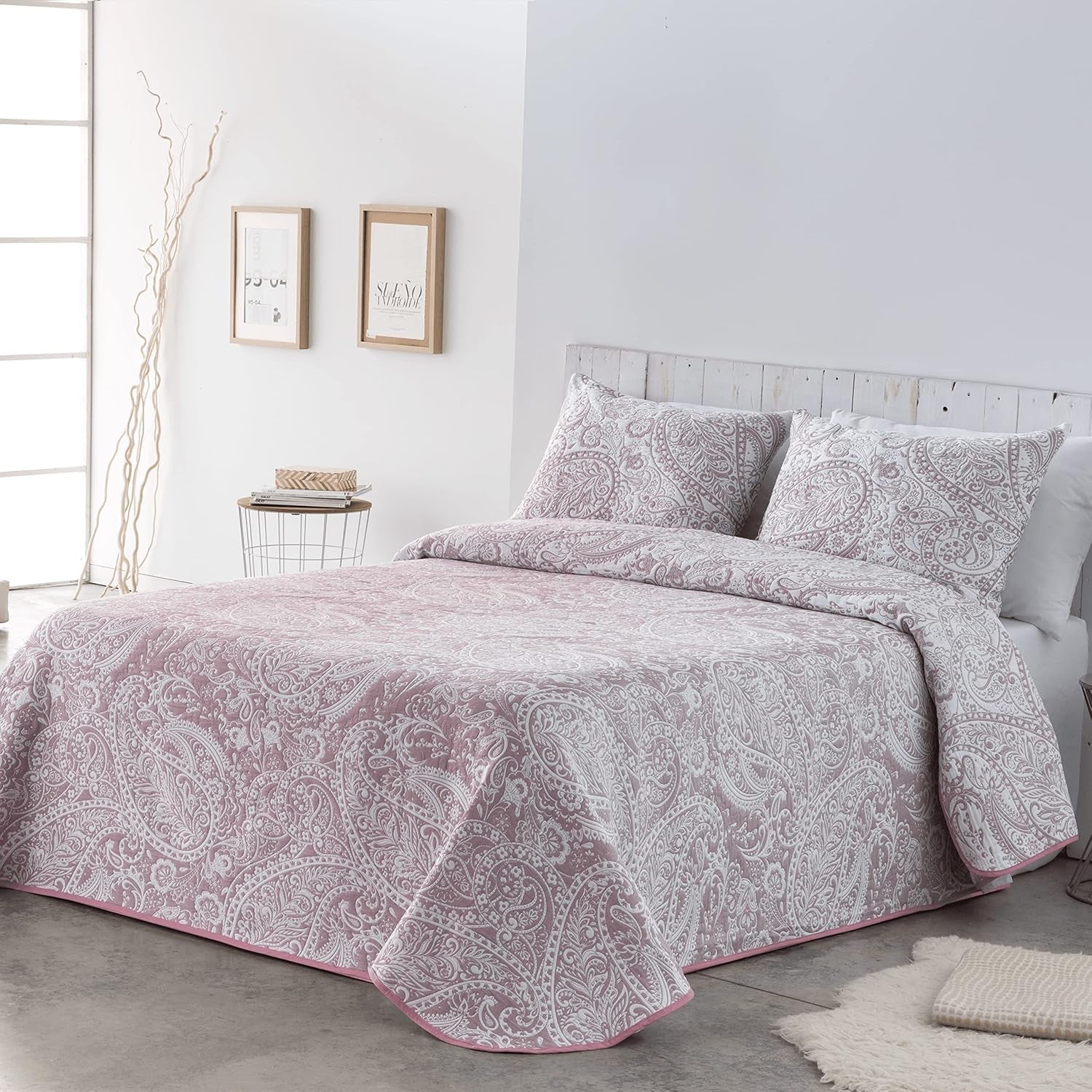 VIALMAN Lichte deken Sofia 29, Katoen Polyester, Bruin, Cama 135: 230 X 270 Cm Bedden en Dekens Besuche den VIALMAN-Store Roze 105X190 Cm