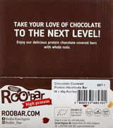 Eiwitrijke chocolade geglazuurde hazelnootrepen - 100% biologisch, veganistisch, fruitrepen, zuivelvrij, glutenvrij, geraffineerde suikervrij - 16 repen x 40 g