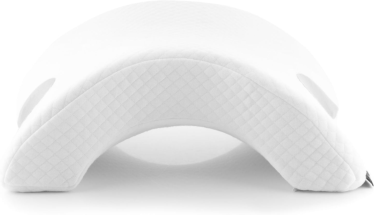 InnovaGoods - Visco-elastisch nekkussen voor koppels, Ergonomisch ontwerp voor ontspanning van koppels, Traagschuim voor drukverlichting, Afneembare hoes, Wit, 36 x 12,5 x 30,5 cm, Traagschuim