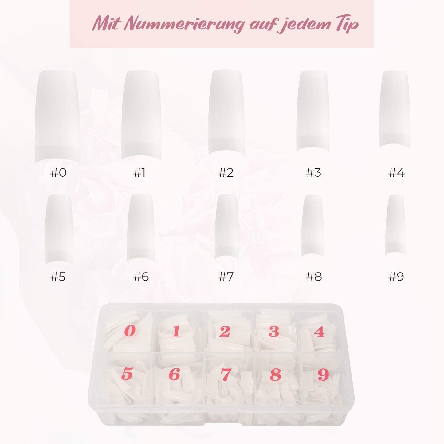 ® Om op te plakken kunstnagels 500 stuks Kunstnagels - Stabiele gelnagels - Nagels van studiokwaliteit (natuurlijke kleur)