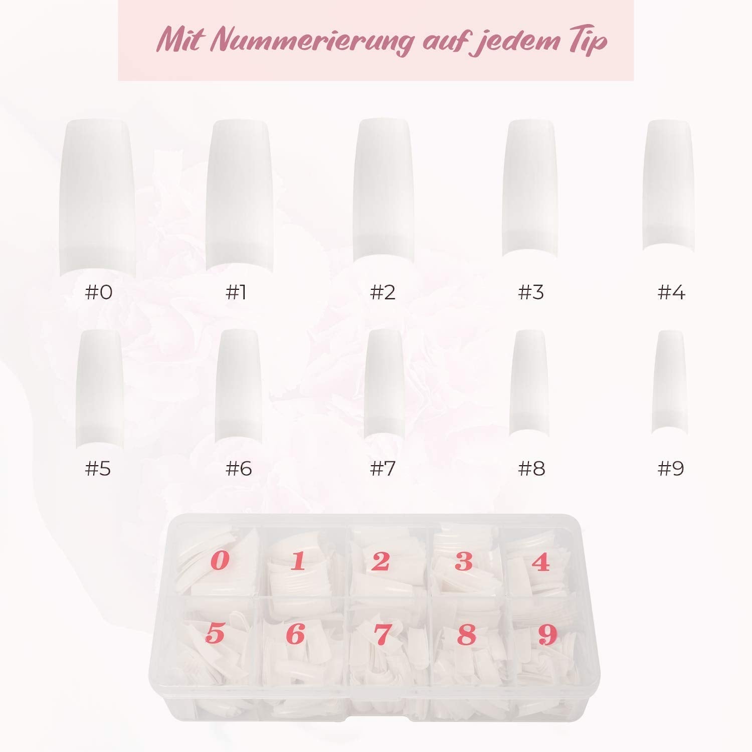 ® Om op te plakken kunstnagels 500 stuks Kunstnagels - Stabiele gelnagels - Nagels van studiokwaliteit (natuurlijke kleur)