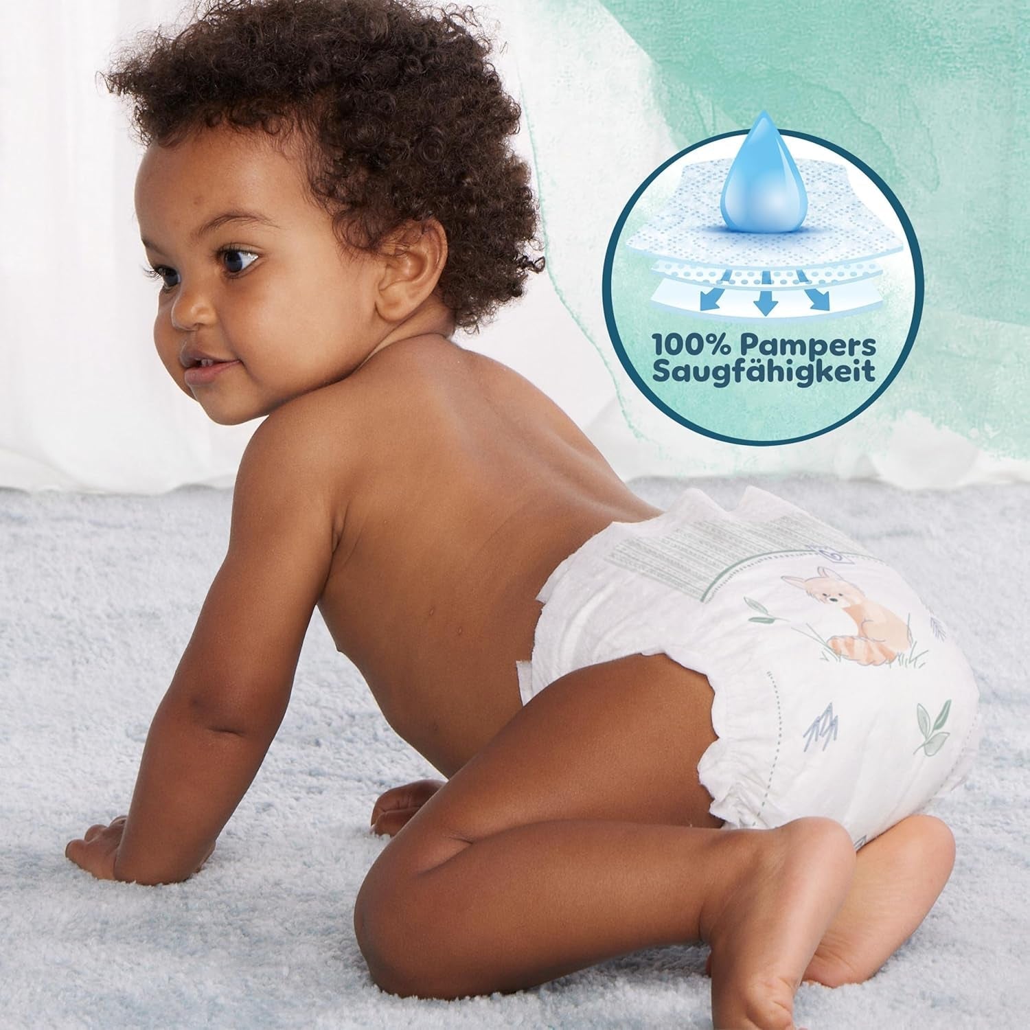 Pampers Harmony Luiers Maat 4, 174 Luiers, 9kg-14kg, Zachte huidbescherming met 100% Pampers Protection