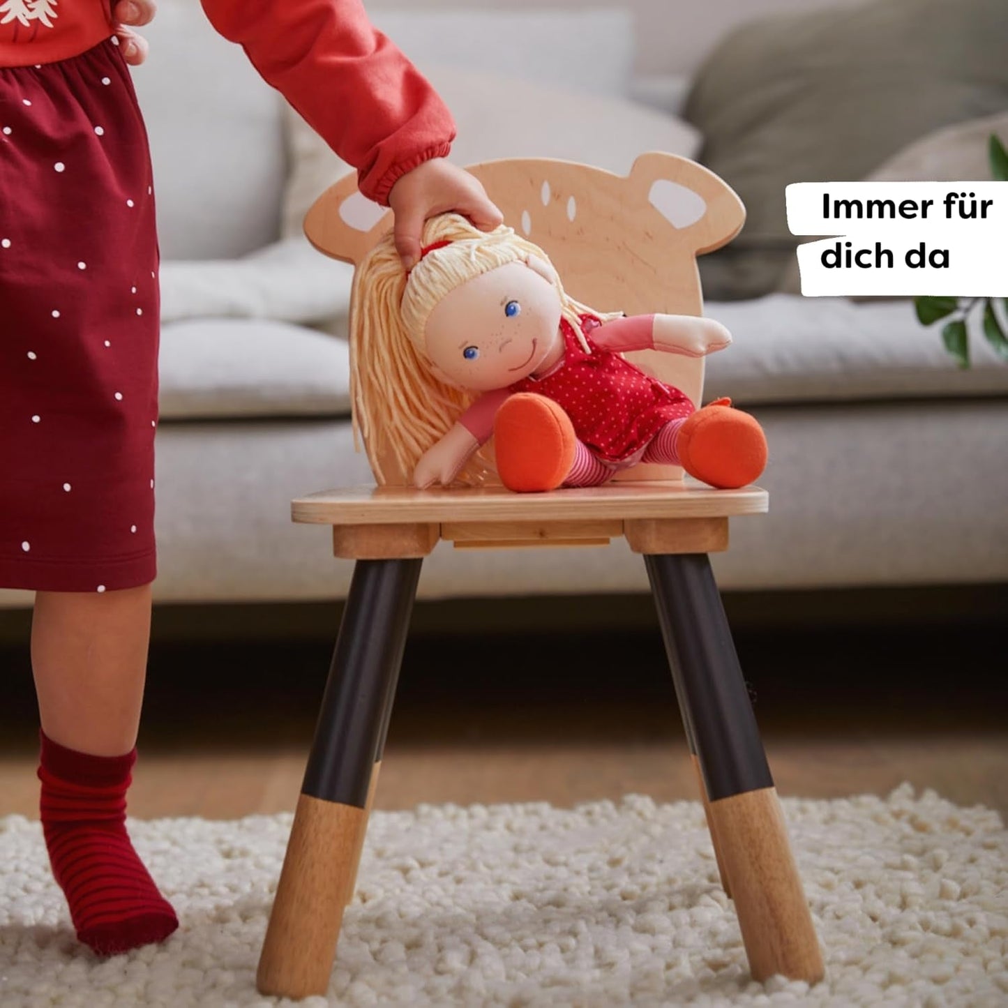 Zachte pop HABA Annelie - Zachte pop met gearrangeerd haar - Met verwisselbare kleding - Vanaf 18 maanden - 30 cm - Wasbaar - 1302108001