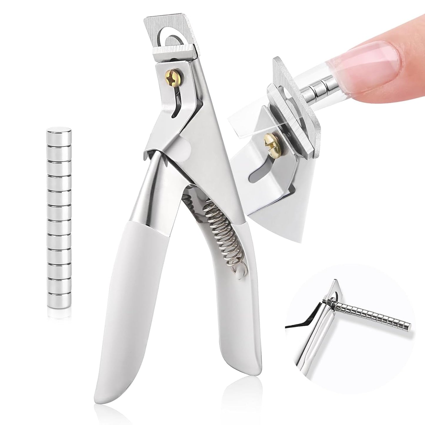 Saviland nagel manicure cutter cutter met 15 magneten, gelnagels nageltrimmer manicure nagel cutter voor kunstnagels gelnagels acrylnagels kunstnagels (rood rood)