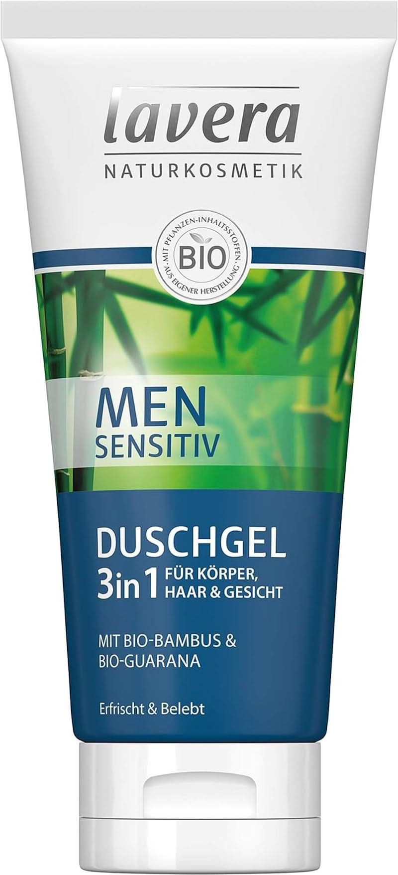 Lavera, Douchegel met biologische bamboe en guarana, 3 in 1, voor huid, haar en gezicht, 200 ml Douche en bad Naty Shop 1