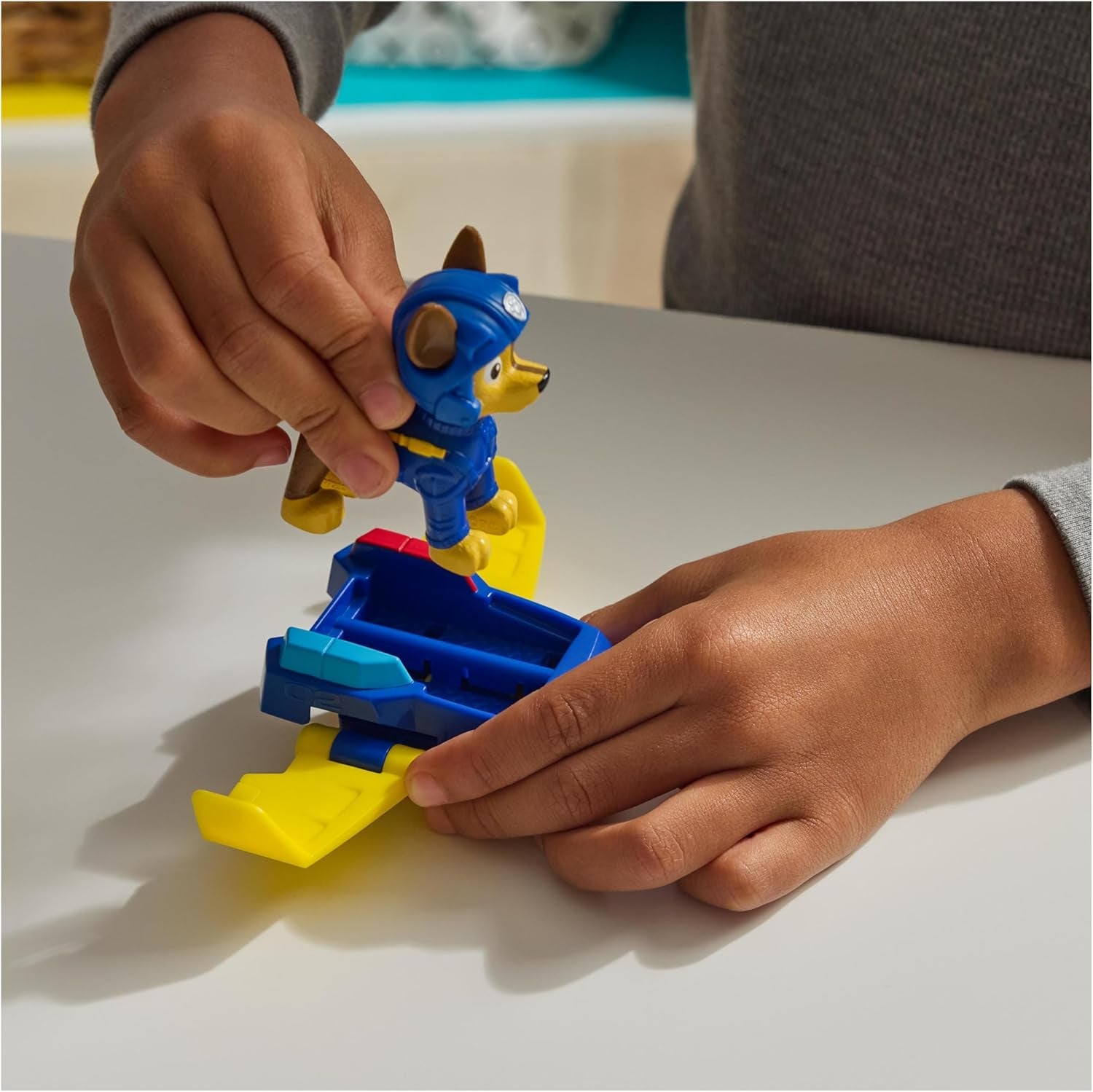 PAW PATROL Chase Action Pup Mini Reddingsvliegtuig Speelset met opvouwbare vleugels Speelgoed voor kinderen van 3 jaar oud Actiefiguren Naty Shop