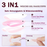 120 stuks naaktroze nepnagels met nagellijm - 12 maten korte ovale vierkante pers op nagels - mooie nagels, lijm op kunstnagels - geschikt voor dames doe-het-zelf nagelontwerp (squaval roze verloop)