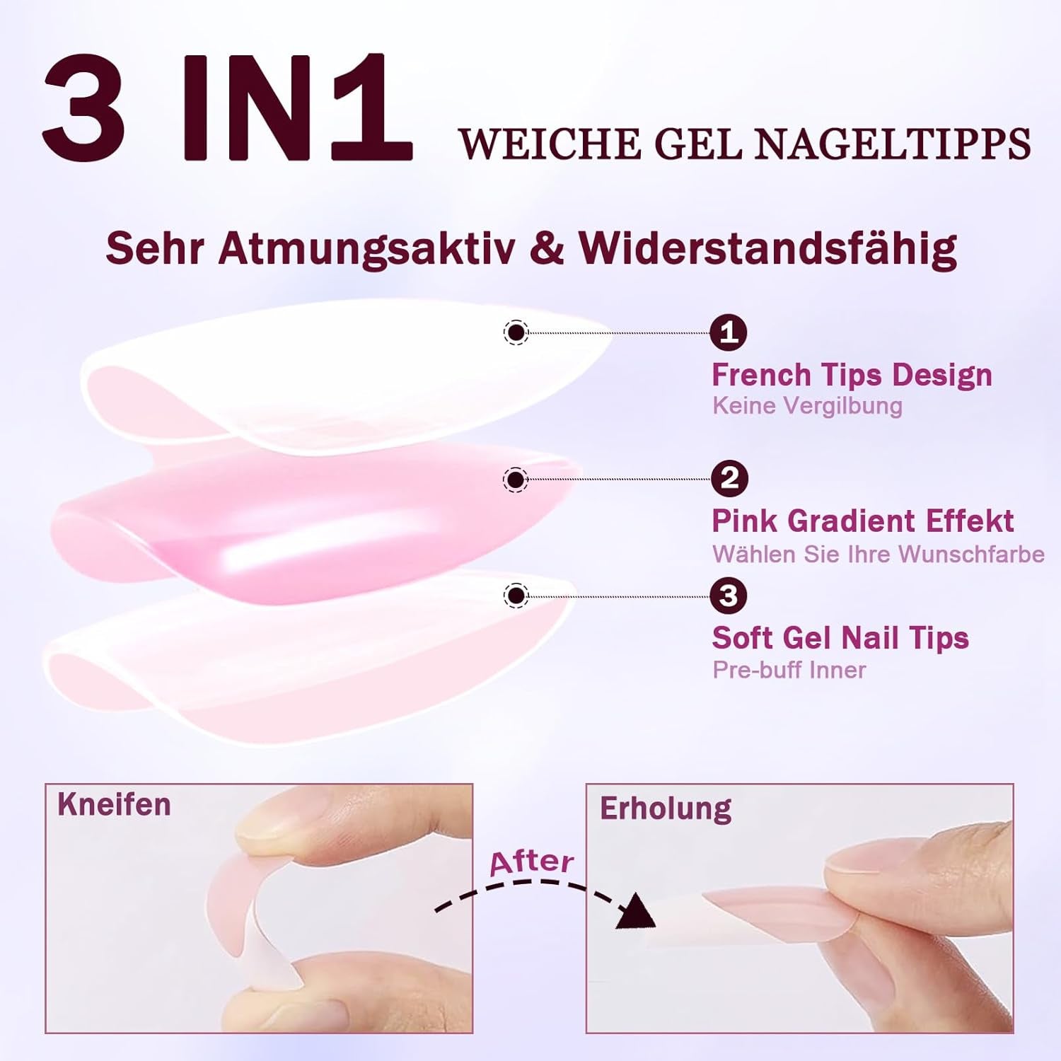 120 stuks naaktroze nepnagels met nagellijm - 12 maten korte ovale vierkante pers op nagels - mooie nagels, lijm op kunstnagels - geschikt voor dames doe-het-zelf nagelontwerp (squaval roze verloop)